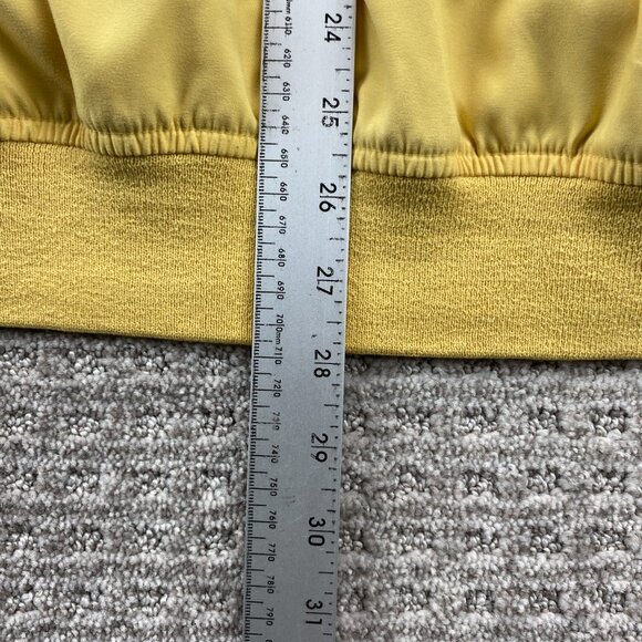 Vintage Eddie Bauer Golf Windbreaker Jacket Pullover V-Neck Men Medium M Yellow - Picture 12 of 15